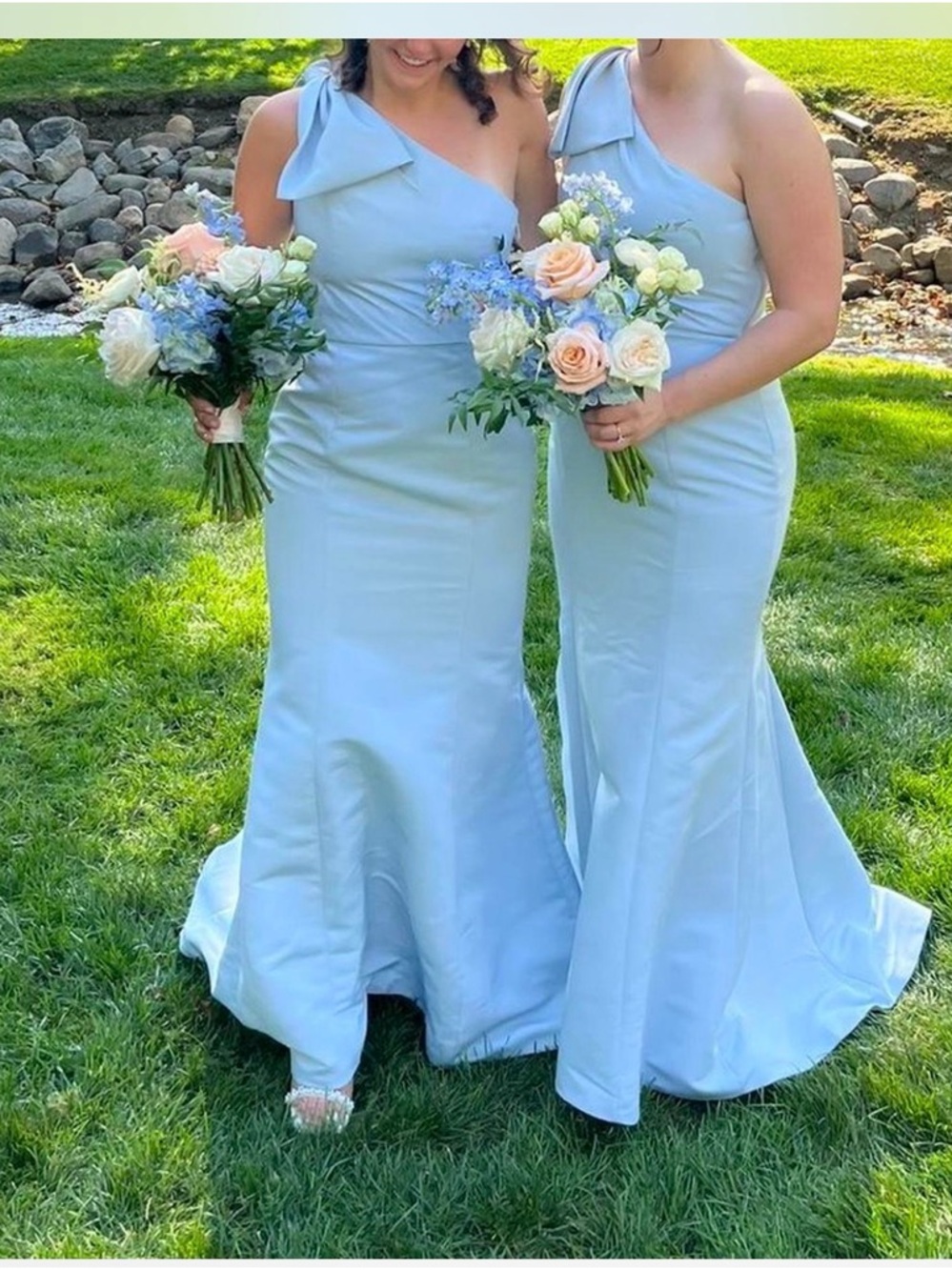 Amsale Sierra Dress in Ice Blue